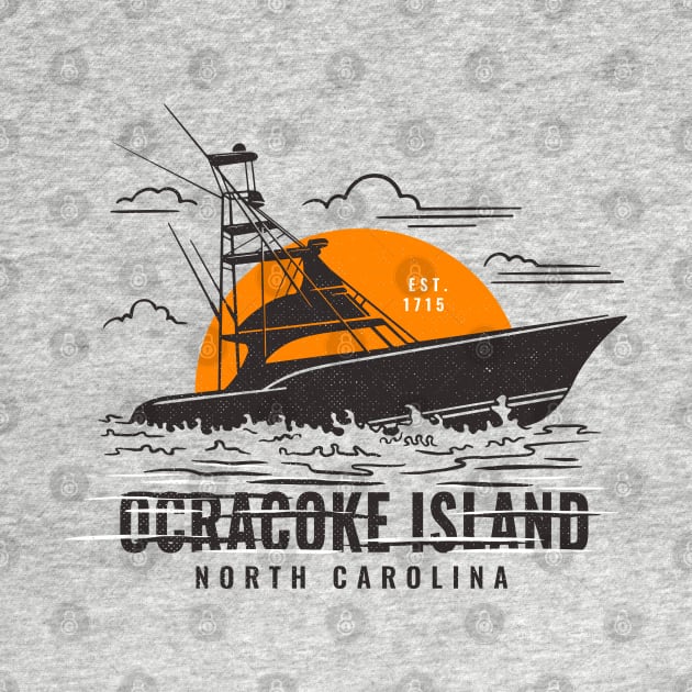 Vintage Fishing Boat Trip to Ocracoke Island, North Carolina by Contentarama